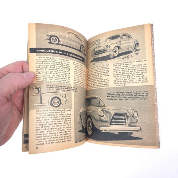 Rod & Custom Magazine May 1958 Chrome Tape Custom Dyeing Dream Truck Car Show - Picture 5 of 6